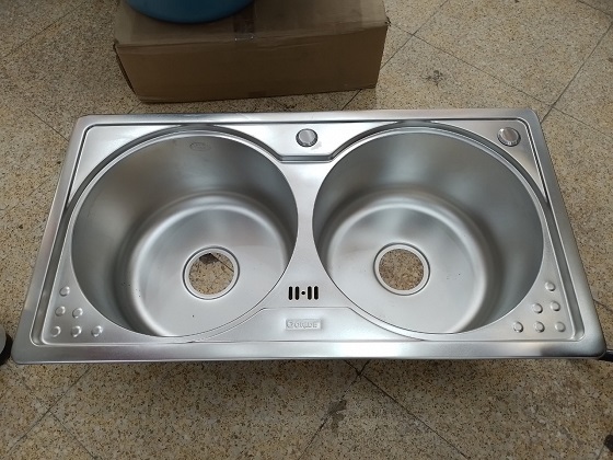 Hình ảnh thực tế Chậu rửa bát inox 2 hố Gorlde GD-5902