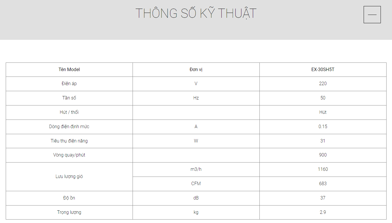 QUẠT ỐP TƯỜNG MITSUBISHI EX-30SH5T/7T