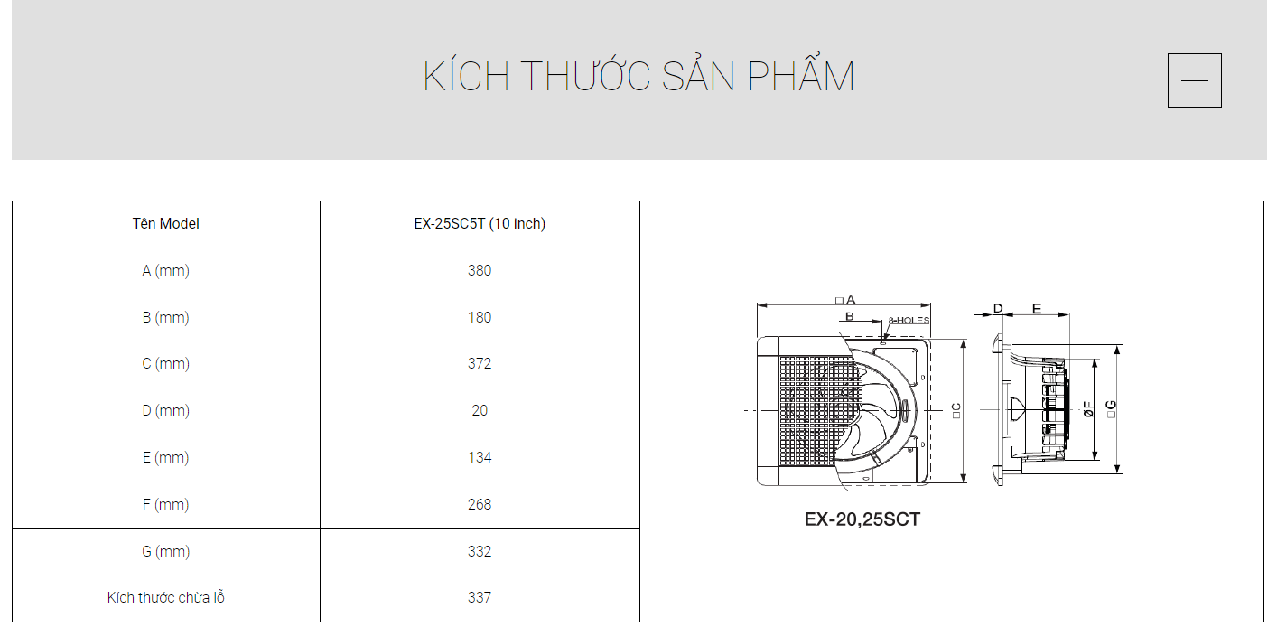 QUẠT THÔNG GIÓ ÂM TRẦN MITSUBISHI EX-25SC5T