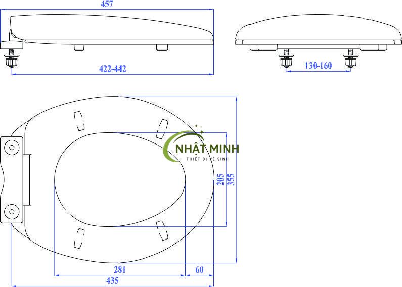 Nắp bồn cầu đa năng lắp cho các hãng Inax,TOTO,Viglasera,cotto,American ...