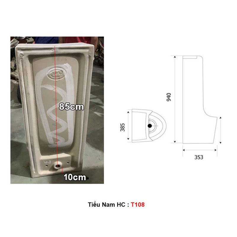 Bồn tiểu nam giá rẻ Hảo Cảnh HC T108