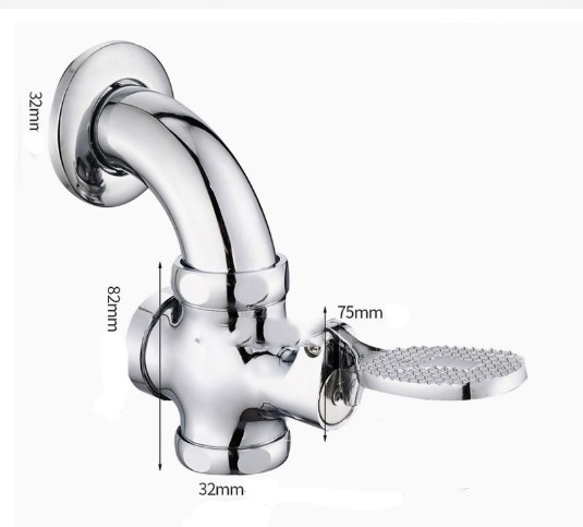 Van đạp chân xả nước bồn cầu,xí xổm GIOGO VX 03213